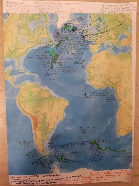 Atlantic Ocean Islands Map North Atlantic Ocean Map Hi Res Stock