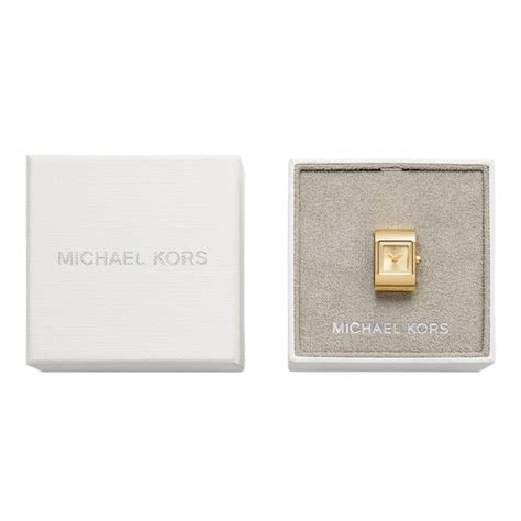 Michael Kors Darrington Gold Dial Analog Women Ring Watch MK4883 – Sai ...