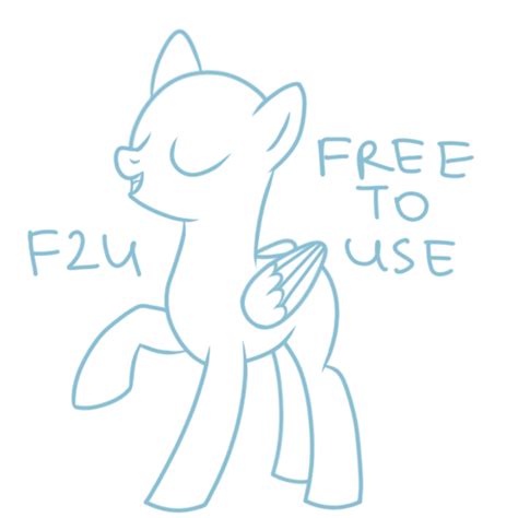 [FTU/PTU] MLP Pegasus base by MarkSkvader on DeviantArt