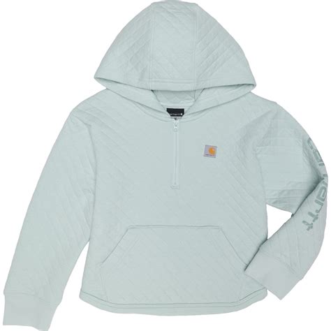 Carhartt Toddler Girls CA7106 Quilted Sweatshirt - Zip Neck
