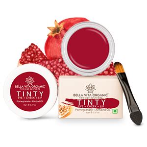Bella Vita Organic 3 in 1 Pomegranate Tinty - Lip, Eye & Cheek Tint ...