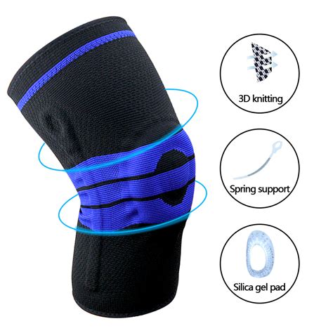 Knee Support Sports Knee Pads Silicone Spring Patella Protector ...