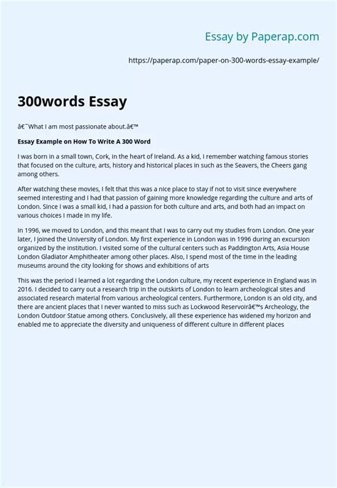 What Is A 300 Word Essay Look Like | Sitedoct.org