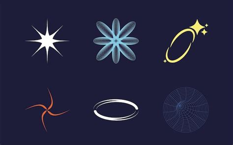 Ensemble d'actifs graphiques vectoriels Ensemble futuriste rétro ...