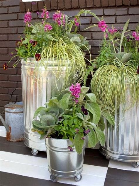 10 Cheap DIY Dustbin Planters That Look Great | Balcony Garden Web