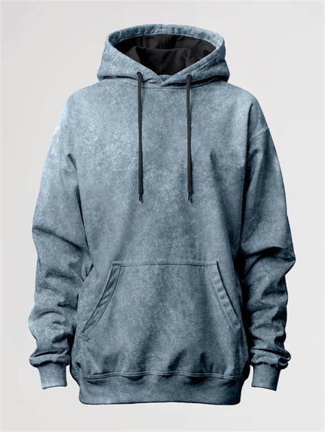 Plain Steel Grey Acid Wash Oversized Hoodie – Crazymonk