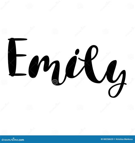 The Name Emily In Cursive