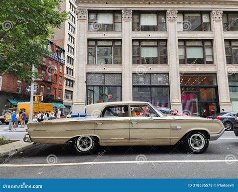 New York City, USA - August 17, 2023: Mercury Montclair 1964 Vintage Car Parked Outdoor, Side ...