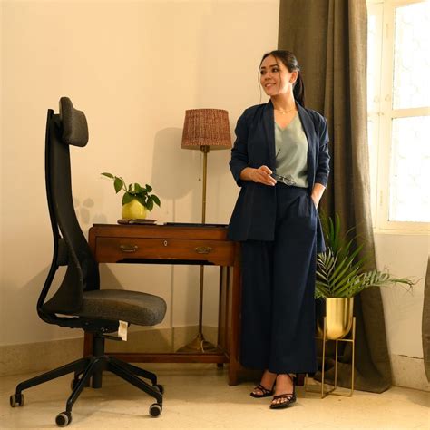 Saltpetre Women Three Piece Pant Suit In Natural Navy Blue For Formal ...