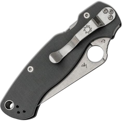 Spyderco Para Military 2 Compression Lock Gray G-10 Handle Satin ...