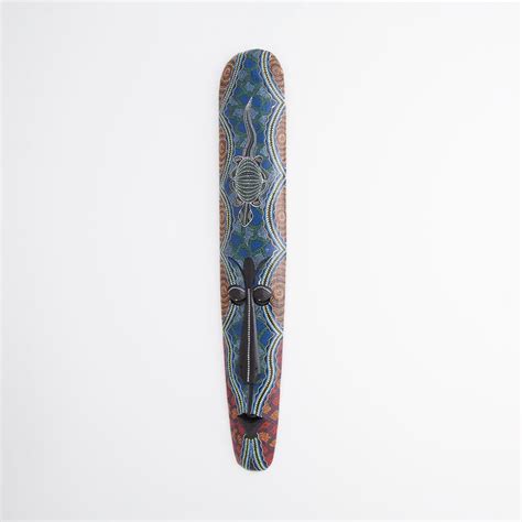 Buy Magnolia Textured Abstract Wooden Mask -Single Pc -16 cmx 3 cm x 95 ...