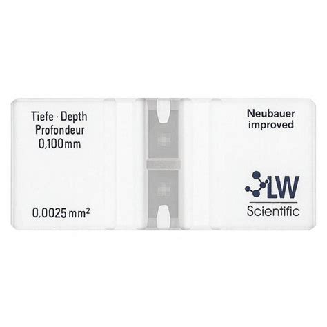 Lw Scientific Hemacytometer, Two Counting Areas CTL-HEMM-GLDR | Zoro