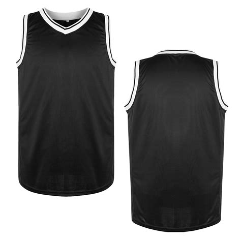 MESOSPERO Blank Basketball Jersey in Black