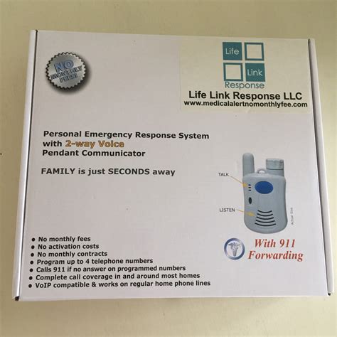 NO monthly fee ! LIFE LINK Personal Emergency Response