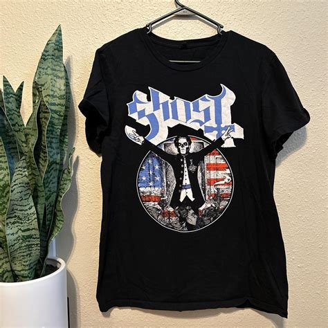 papa 3 ghost band shirt american flag with ghouls... - Depop