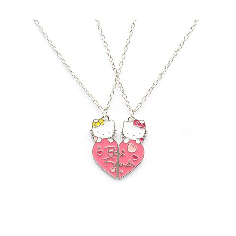 El Regalo 2 PCs BFF Kitty Cat Necklace for Best Friends- BFF 2 Besties ...