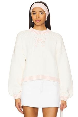 MAJORELLE Ravenna Crochet Sweater in White | REVOLVE