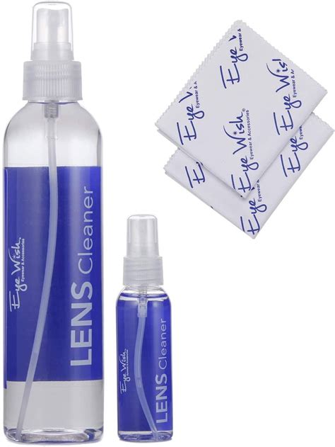 Eyeglass Lens Cleaner Spray | Pack of 1-8oz & 1-1oz Glasses Cleaning ...