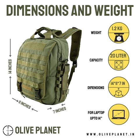 Military Laptop Backpack | For Upto 14" Laptop – Olive Planet