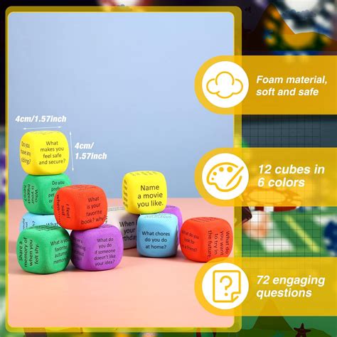 Hanaive 12 Learning Conversation Cubes - Educational Foam India | Ubuy