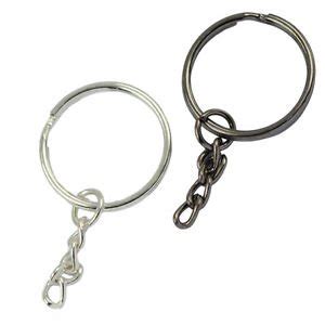 12pcs/Lot Split Key Rings Chains 25mm Keyring Keychian Findings Blanks ...
