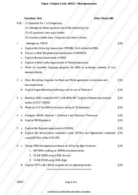 CF C3 24 E9 A Microprocessors Practice Paper - MAY 23 Exam Prep - Studocu