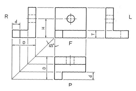 Image result for First Angle Projection Layout
