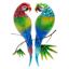 Metal & Glass Parrot Outdoor Wall Decor, 17" | At Home