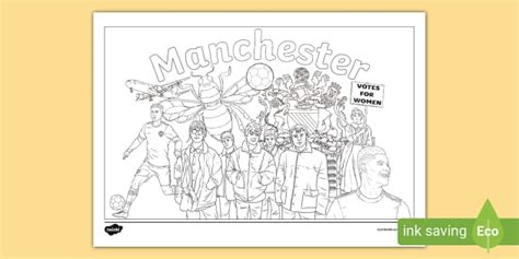 Manchester Colouring Sheet (teacher made) - Twinkl