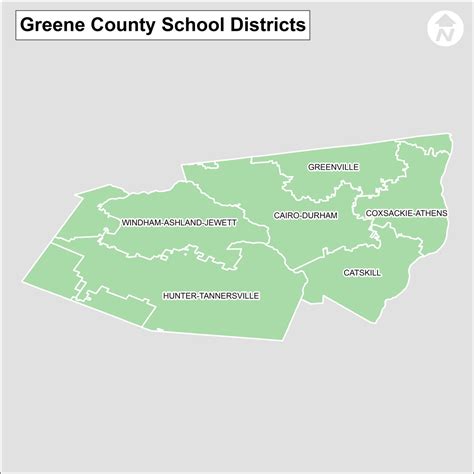 Greene County New York School Districts info and map