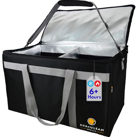 Herculean Premium Insulated Food Delivery Bag with YKK Zipper – Large ...