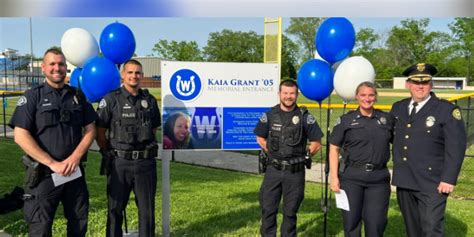 Wyoming High School athletics entrance dedicated to fallen police officer