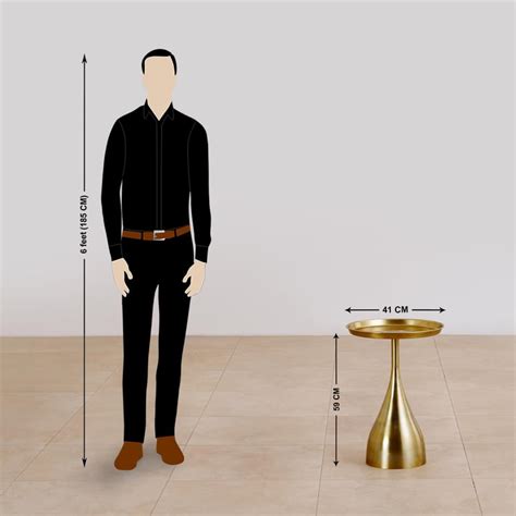 Buy Helios Eros Metal End Table - Gold from Helios by Home Centre at ...