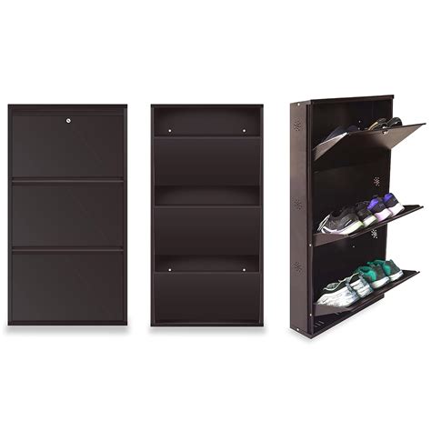 TRENDY Metal Shoe Cabinet for Home with Doors & Lock| Wall Mount Metal ...