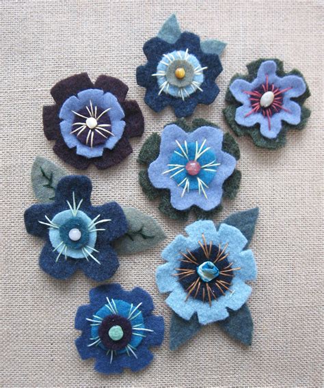 Wool Felt Applique Flowers at Danelle Perez blog