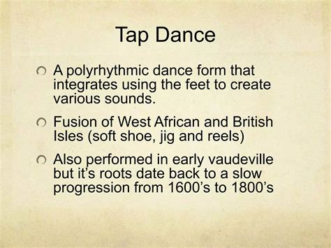 Tap dance history | PPTX
