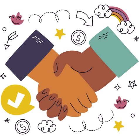 Business Handshake Sticker 的图像结果