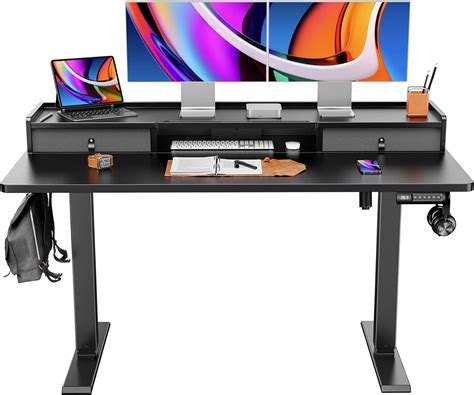 Amazon.com: Ergear Electric Standing Desk Adjustable Height with 2 ...