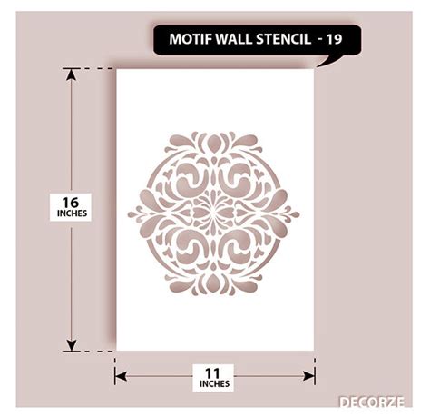 Indian Paisley/Motif Stencil, MWS-19 | Reusable Wall painting Stencils