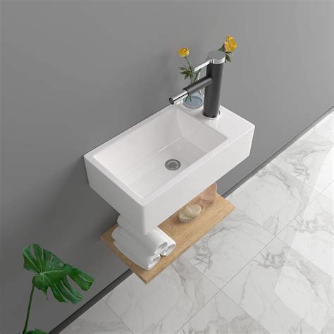Floating Bathroom Sink Wall Mounted - Lofeyo Modern | Ubuy India
