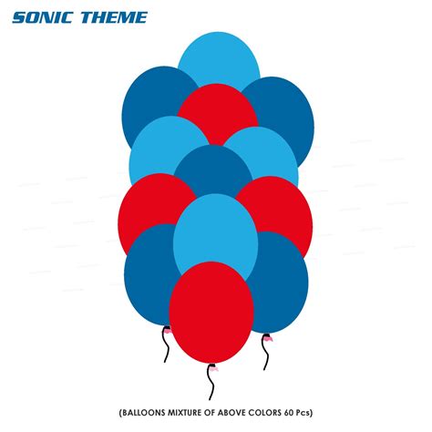 PSI Sonic the Hedgehog Theme Colour 60 Pcs. Balloons | Party Supplies ...