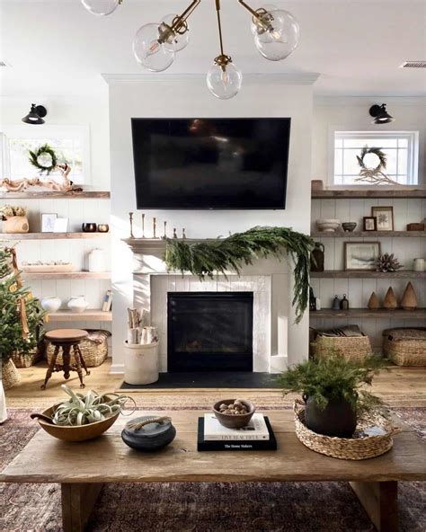 25 Floating Shelves Around Fireplace Ideas for Your Home