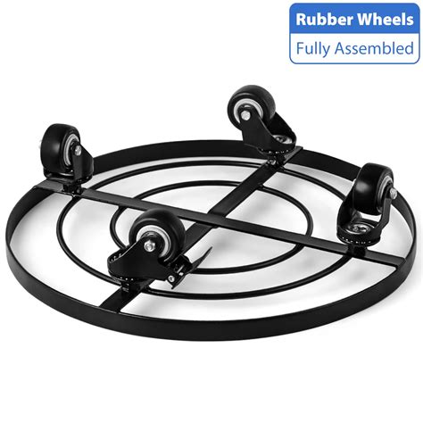 Amagabeli 2 Pack 14" Plant Caddy with Wheels Heavy Duty Iron Wheeled ...