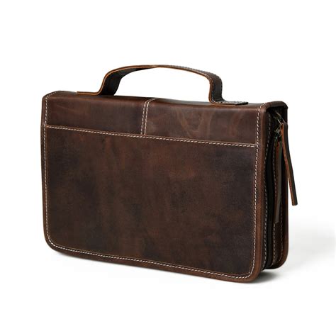 Dark Brown Leather Book Cover — MaheTri