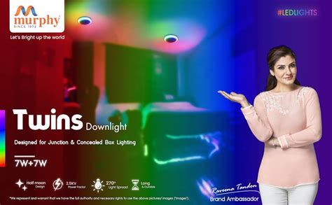 Murphy 2-in-1 7W+7W Double Color Round LED Deep Junction Box Light ...