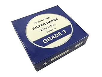 Supertek Filter Paper, Qualitative, Grade 3, 150 mm (Diameter) Pack of ...