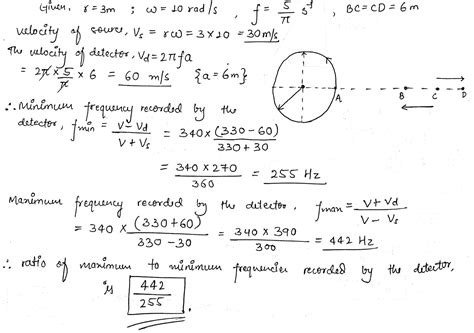 A source of sound is moving along a circular orbit of radius 3 m with ...