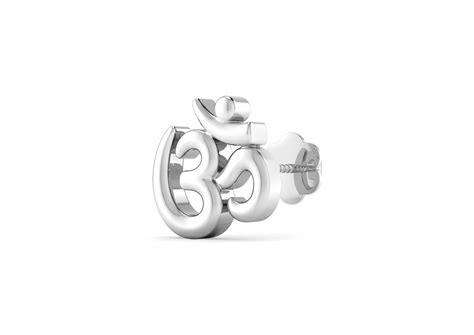 Classic Om Gold Ear Stud for Men Online