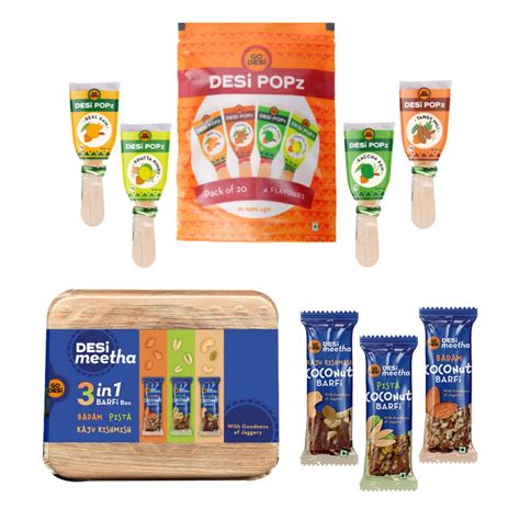 Go Desi Popz and Meetha Gift Hamper | Desi Gift Pack | Desi Meetha ...