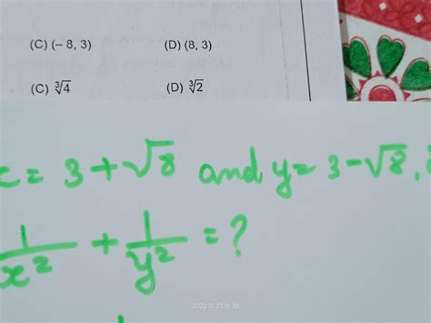 If x is equal to 3 + √8 and y is equal to 3 - under root 8 then 1 upon ...